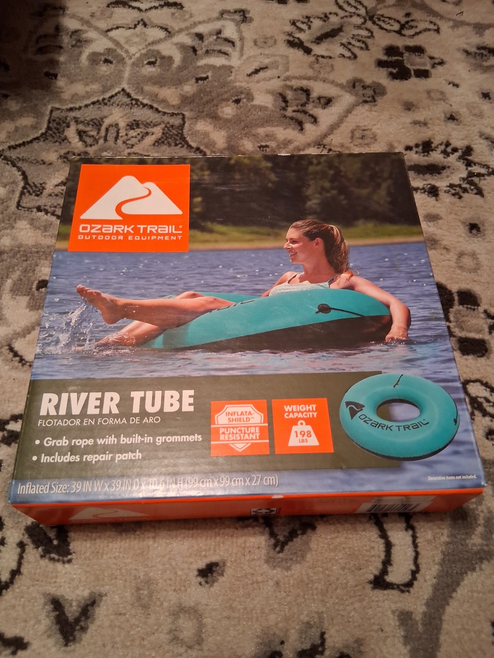 Ozark Trail Teal River Tube Inflatable Float - Teal/Black